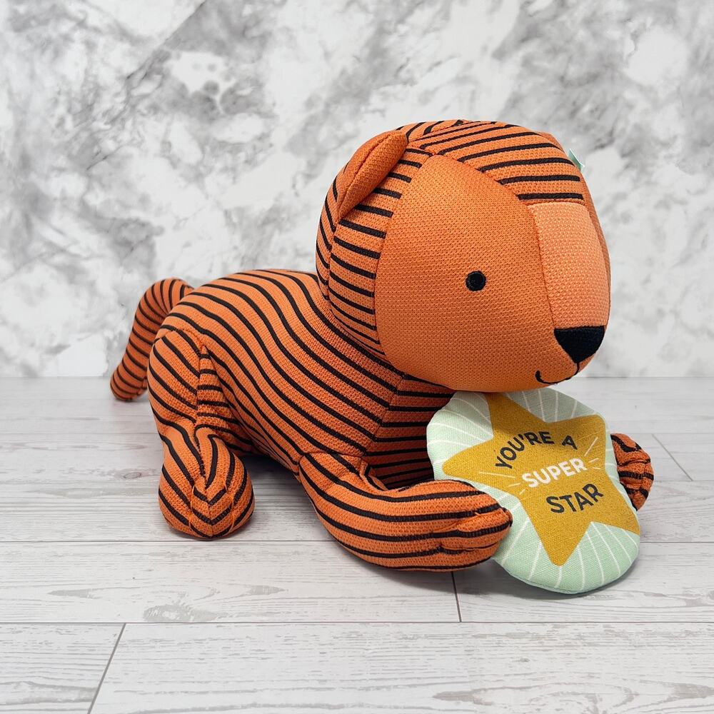 Pillowfort Tiger Figure Pillow Plush 10in You're A Super Star Baby Room Decor